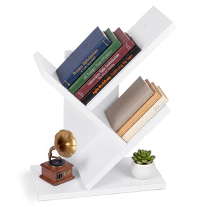 Bibliotheque Arbre etagere a Livres 30x16x40.5cm Blanc - voonot.com