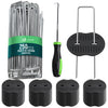 Lot de 250 piquets de fixation U 150x30mm avec 125 Rondelles de fixation plastique - voonot.com