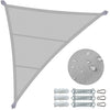 Voile d'ombrage Triangle en Polyester Imperméable avec Kit de Montage 5x5x5m Gris Clair - voonot.com