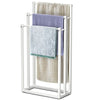 Porte serviettes sur pied autoportant 3 niveaux blanc - voonot.com