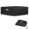Housse salon de jardin bache de protection 420D 250x250x73cm noire - voonot.com