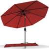 Parasol inclinable 2.70 x 2.40m avec housse de protection rouge - voonot.com