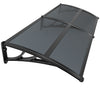 Auvent de porte marquise 200x80 cm en Polycarbonate anti UV Anthracite - voonot.com