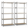 Lot de 2 Etagères de rangement charge lourde robuste à 5 niveaux 90x40x180cm - voonot.com