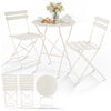Set de Bistro en metal 1 table 2 chaises Crème - voonot.com