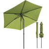 Parasol de jardin inclinable avec aeration et sac bandouliere 270cm vert olive - voonot.com