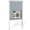 Store moustiquaire pour fenetre enroulable et recoupable en pvc L80 x H130 cm Blanc - voonot.com