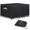 Housse salon de jardin bache de protection 420D 180x120x73cm noire - voonot.com