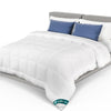Couette legere doux avec rembourrage polyester 200gsm 220x240cm blanc - voonot.com