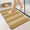 Lot de 2 Tapis de Bain Antidérapant chenille microfibre 60x90cm beige - voonot.com