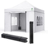 Tonnelle de jardin renforcée 3x3m pliable avec 4 parois et sac de transport a roulette blanche - voonot.com
