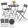 Set de Bistro en metal 1 table 2 chaises Gris - voonot.com