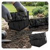 Lot de 175 pcs Bordure de jardin imitation pierre facile a installer 26.7m noir - voonot.com