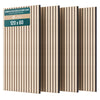 Lot de 4 panneaux acoustiques muraux Tasseaux en bois MDF avec feutre noir 120x60x2.1cm chêne blanc - voonot.com