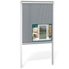 Store moustiquaire pour fenetre enroulable et recoupable en pvc L100 x H160 cm Blanc - voonot.com