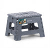 Tabouret pliant antiderapant 32x25x22 cm plastique gris - voonot.com