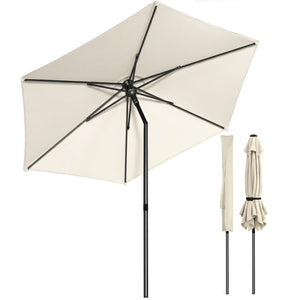 Parasol de jardin inclinable avec aeration et sac bandouliere 270cm beige - voonot.com