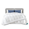 Couette 4 saisons doux 3 en 1 avec rembourrage polyester 500gsm 200x200cm blanc - voonot.com