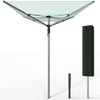 Etendoir a Linge Exterieur Rotatif avec housse de protection et Surface etendage 50m Argent Vert - voonot.com