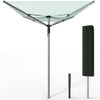 Etendoir a Linge Exterieur Rotatif avec housse de protection et Surface etendage 45m Argent Vert - voonot.com