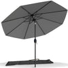 Parasol inclinable 2.70 x 2.40m avec housse de protection gris - voonot.com