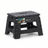 Tabouret pliant antiderapant 32x25x22 cm plastique noir - voonot.com