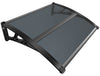 Auvent de porte marquise 100x80 cm en Polycarbonate anti UV Anthracite - voonot.com
