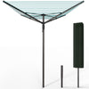Etendoir a Linge Exterieur Rotatif avec housse de protection et Surface etendage 45m Gris - voonot.com