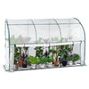 Serre de jardin hivernage murale adossee avec bache PE 300x100x180cm blanc - voonot.com