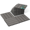 Lot de 16 dalles clipsables exterieures 30x30cm en Composite WPC Gris - voonot.com
