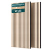 Lot de 2 panneaux acoustiques muraux Tasseaux en bois MDF avec feutre noir 120x60x2.1cm chêne blanc - voonot.com
