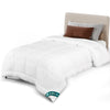 Couette legere doux avec rembourrage polyester 200gsm 135x200cm blanc - voonot.com
