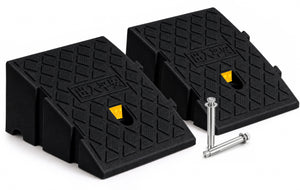 Lot de 2 Rampes de Trottoir en Polypropylene 25x27x13 cm Noir