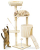 Arbre a chat 112cm multi niveaux Griffoir et niche Beige - voonot.com