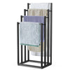 Porte serviettes sur pied autoportant 4 niveaux noir - voonot.com
