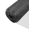 Grillage a poule avec fils 25mm en PVC gaine gris 1x50M - voonot.com