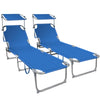 Transat pare soleil Lot de 2 pcs bleu - voonot.com