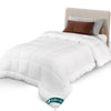 Couette legere doux avec rembourrage polyester 200gsm 155x200cm blanc - voonot.com
