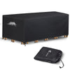 Housse salon de jardin bache de protection 420D 242x162x73cm noire - voonot.com