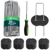 Lot de 150 piquets de fixation U 150x30mm avec 75 Rondelles de fixation plastique - voonot.com