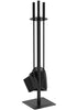 Serviteur de cheminée ensemble 4 pieces en metal noir - voonot.com