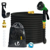 Tuyau d’Arrosage Extensible 15m Renforce avec Accessoires noir - voonot.com