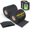 Brise vue occultant PVC 450g/m2 19cm x 140m Noir - voonot.com
