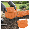 Lot de 175 pcs Bordure de jardin imitation pierre facile a installer 26.7m terracotta - voonot.com