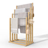 Porte serviettes sur pied en bambou 4 niveaux - voonot.com