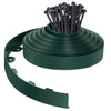 Bordure de jardin PVC flexible 20m avec piquets vert - voonot.com