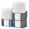 Lot de 7 sac de rangement sous vide Non Tisse XXL gris - voonot.com