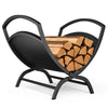 Range Buche Support a bois 40.5x32x33cm en Metal noir - voonot.com