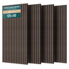 Lot de 4 panneaux acoustiques muraux Tasseaux en bois MDF avec feutre noir 120x60x2.1cm chêne foncé - voonot.com