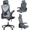 Fauteuil de Bureau Ergonomique pivotant avec appui tête et dossier toile respirant Gris - voonot.com